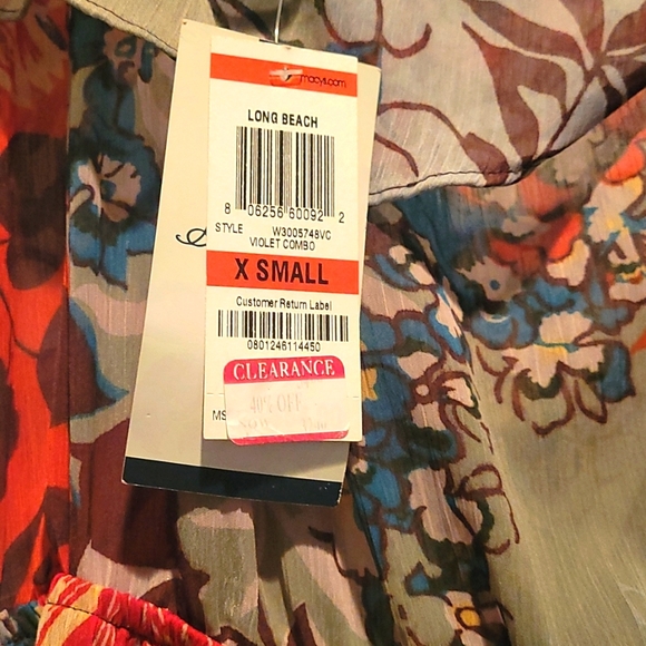 Multicolored One shoulder floral American Rag dress.  Sz: XS - Picture 5 of 5